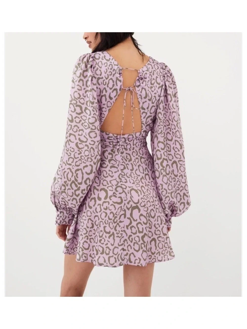 For Love and Lemons June Mini Dress Purple and gray - Picture 3 of 8